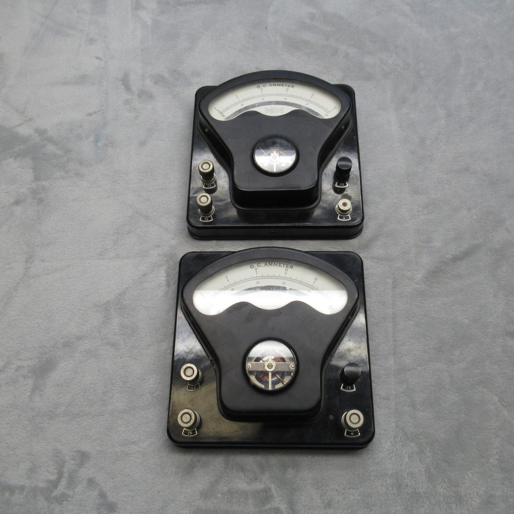 Welch D.C. Ammeter Vintage Electrical Meter Gauge Lab Equipment‎ Set 40s 50s VTG